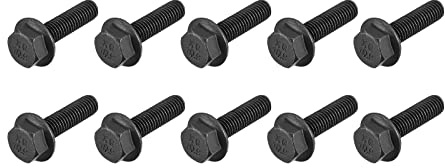 METALLIXITY Geflanscht Sechskant Kopf Bolzen (M8x30mm) 10Stk Sechseck Gezackt Flansch Bolzen Voll Gewinde Schraube - für Haus Bauwesen Hardware Verschlüsse
