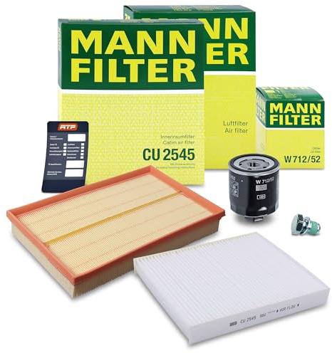 MANN-FILTER Inspektionspaket Filterset 1x Ölfilter, 1x Luftfilter, 1x Innenraumfilter, Kompatibel mit SEAT CORDOBA, IBIZA, SKODA FABIA 1 (6Y2), FABIA 1 Kombi (6Y5), FABIA 1 Stufenheck (6Y3), VW POLO