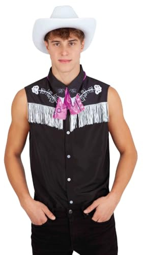 Rubies Cowboy-Set für Erwachsene, Weste mit Schal und Hut, offizielles Lizenzprodukt, Ergänzung für Kostüm, Cosplay, Junggesellenabschiede, Partys