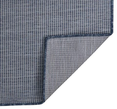 Kangmusi Outdoor-Teppich Flachgewebe 160x230 cm Blau, kangmusi340797