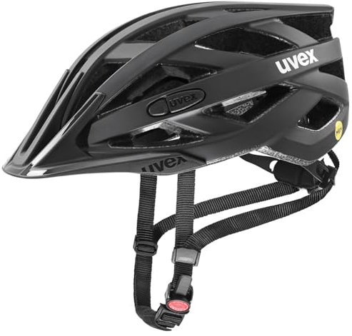 uvex i-vo cc MIPS - Leichter Allround-Helm für Damen und Herren - MIPS-Sysytem - erweiterbar mit LED-Licht - All Black matt - 52-57 cm