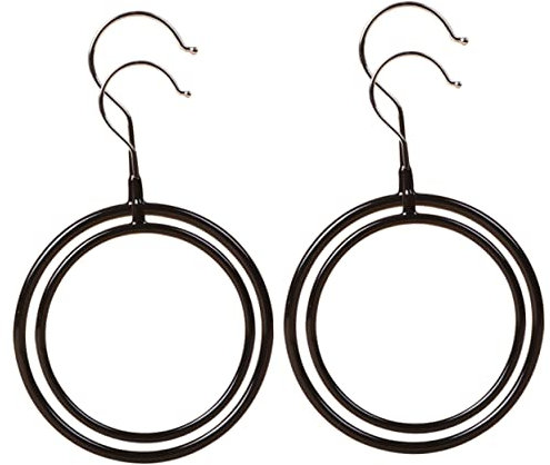 KITANDOVE Schalbügel-Set 4-teilig Runde Organizer Aus Metall Gürtelhalter Krawattenbügel Schalhalter-Organizer Gürtelbügel Für Den Schrank
