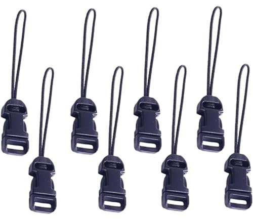 4 Pcs Black Quick Release Camera Strap QD Loops Connector Adapter - Camera Quick Release Clip Compatible for All Compact Digital Cameras,Binoculars, Drone Remote Control and USB Stick