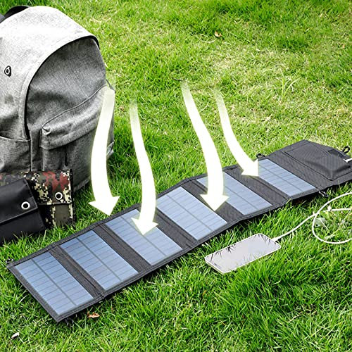 SXYKXYDL Panneau Solaire Pliable, Chargeur de Panneau Solaire Flexible Portable 30 W pour Centrale électrique, Ordinateurs Portables, extérieur, Camping, Camping-Car, Camping-Car