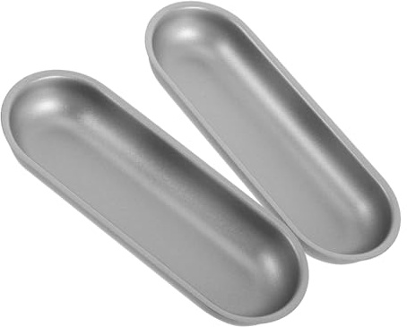 Alipis 2piezas Moldes Para Pan De Hot Dog y Mini Panes De Bandeja De Acero Carbono Utensilios Para Hornear De Cocina Para Preparar Panes Caseros y Salchichas