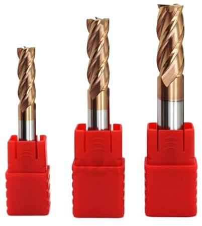 GUTUYEHKEA Frese a Candela Taglio in Lega di Rivestimento in Acciaio al tungsteno Utensile CNC Maching Hrc55 Fresa Top 刨木机刀头 Kit fresatrici(6.0x18Cx6Dx50L)