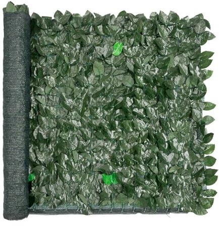Siepe Artificiale Sintetica Finta Recinzione Casa Foglie Rete Telo Privacy Ombreggiante 150x1000 cm