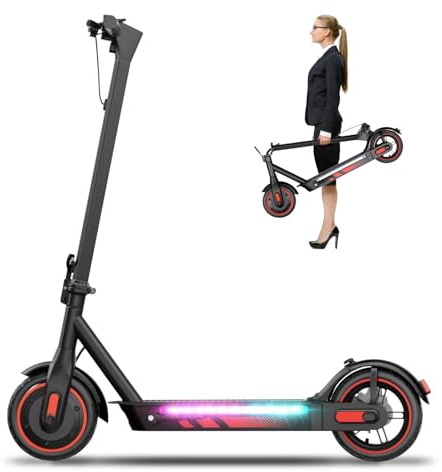 Scooter EléCtrico De Alta Potencia De 500w, Neumático 25,4cm, upp till 25 KM/H, lång räckvidd 45 KM, System De Frenado De Dubbel Tambor, Scooter Foldable para Adults, Maximal belastning 120kg