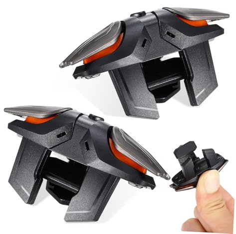 Sewroro Gaming Controller Satz mit Ergonomischem Design und Ladekabel Trigger aus Abs Kunststoff und Schwarze Handschuhe für Mobiles Gaming Zubehör
