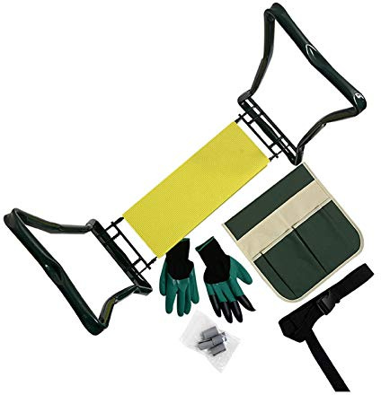 BCJMKDX Kniekissen, Garten-Kniebank, Faltbarer Garten-Kniehocker mit Griffen, tragbarer Klapphocker for rückenschmerzfreies Arbeiten