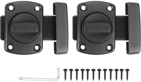PATIKIL 2 Pcs Catenaccio A Rotazione 2.2 In Lega Di Zinco Con Viti Nero