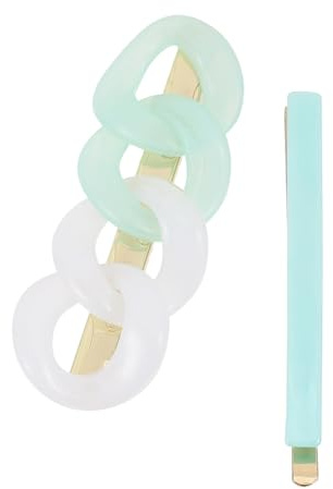 Healvian 2pcs Creative Hollow Hair Clips Gradient Lady Headwear Female Headdress Stylish Side Hairpins for Women