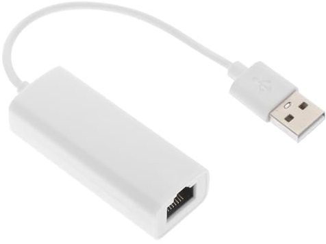 HEALSOPTHY Adaptador de Red Ethernet USB 2.0 Puerto Rj-45 para Computadora Portátil y Escritorio, Alta Velocidad de Transmisión 10/100mbps en Material Abs Blanco