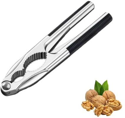 OUDQFCJ 1 pezzo Schiaccianoci in Metallo, Walnut Cracker, Rompinoci Acciaio Inox Con Impugnatura Antiscivolo, Schiaccianoci Acciaio Inox, Noce Cracker per Noci
