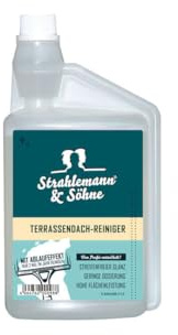 Strahlemann & Söhne Terrassendachreiniger 1000 ml – Konzentrat für Glas- & Kunststoffdächer, streifenfrei mit Ablaufeffekt, hochergiebig für Terrassendach & Wintergarten, nachhaltig