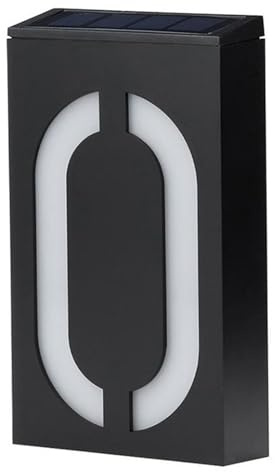 Hyuduo Solar Digital Number 4 LED Sign Light, Large Font Size Lamp Board for Store Villas, Durability, Solar Charging (#11)