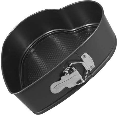 OSALADI Moule à Gâteau Antiadhésif Forme de Cœur 24 Cm en Acier au Carbone avec Verrouillage Rapide, Cuisson Uniforme, Moule à Charnière pour Pâtisserie Maison et Occasions Spéciales