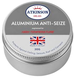 Atkinson Oil Co. Aluminium Anti-Seize 30 g – Copper-Free High Temperature Assembly Paste for Threads, Bolts & Metal Components