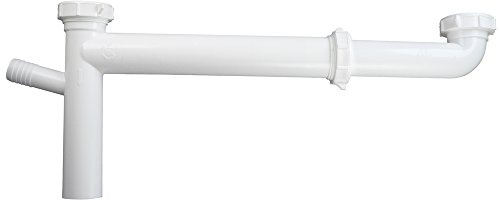 Plumb Pak PP919W End Waste Outlet with Telescoping Tee, 1-1/2 in Inlet, Slip Joint/Direct Connect, Plastic, 1.5 Inch, White