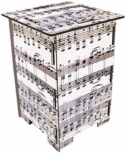 Werkhaus SH 8052 Photohocker Noten Weiß ca. 29,5 x 42 x 29,5 cm Sitzhocker Holzhocker