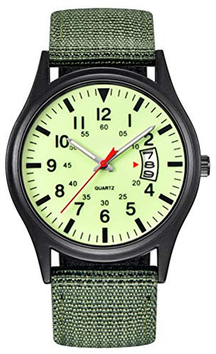 Macabolo, orologio da uomo, tattico sportivo, analogico orologio da lavoro impermeabile, per esterno, casual al quarzo, orologio da polso per uomo, verde chiaro