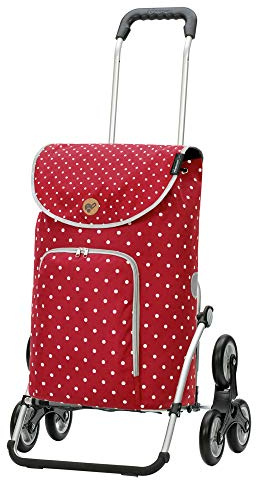 ANDERSEN Einkaufstrolley - Treppensteiger Royal Shopper Ole rot 47 L Handwagen,modisch,Shopping, Aluminium, klappbar, Räder abnehmbar, ...