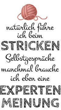 Natürlich führe ich beim Stricken Selbstgespräche: Stricken NOTIZBUCH | Format 6x9 (ca. DIN A5) | 120 Seiten Softcover | Punktiert - Punkteraster - ... Geschenk für Näherinnen die gerne sticken