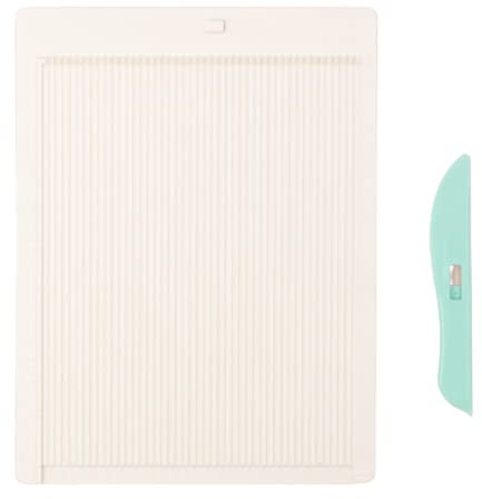 Craftelier - Mini Scoring Board + Turquoise Folding Board for Different Papers + Envelope Making Guide | Ideal for Scrapbooking and Crafting | Measurements in Centimetres and Inches | Size 8 x 6