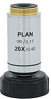 DADAKEWIN 4X 10x 20x 40x 100x Infinity Plan Objektivlinse 195 Achromatische Ziele Für Olympus-Mikroskop (Color : Infinity 20X)