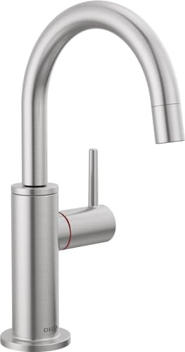 Delta Faucet Instant Hot Water Dispenser Faucet Brushed Nickel, Instant Hot Water Tap, Hot Water Faucet, Arctic stainless 1930LF-H-AR (Tank and Filter Not Included)