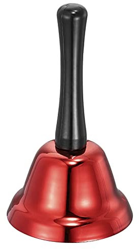 sourcing map Cloche à main bruyante pour salle de classe, service Rouge 75 mm