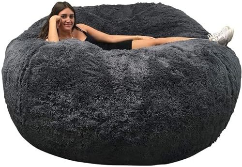 HULKAY Bean Bag Sofa Mini Chair Cutton Filled Couch, Snuggle Reading Couch for Boys & Girls Comfy Single Armchair for Bedroom Nursery or Living Room(No Padding)