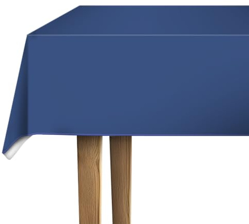 d-c-fix Wachstuchtischdecke Deep Blue 1,40 m x 1,80 m PVC-frei | Tischtuch im Vintage-Stil für den Küchen-, Ess- oder Gartentisch – lebensmittelecht, abwaschbar & wasserdicht
