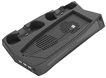 Ladestand mit Kühlventilator, 3 USB-Hub, Ladegerät, Port-Kühlergriff, Ladegerät für PS5 Game-Zubehör