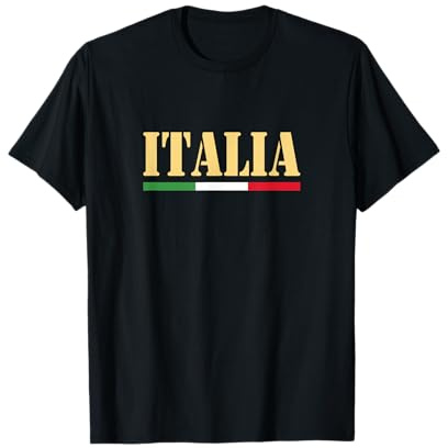 Statement - Italien Italia Football Outfit Fan T-Shirt Noir Unisex Adulte S Maillot de football supporter drapeau italien T-Shirt