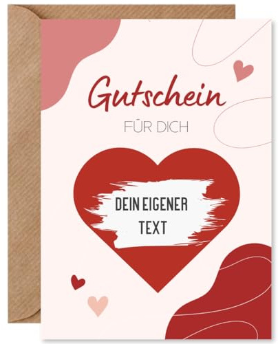 Things of Happiness Rubbelkarten Gutschein für Dich | Karte Liebe | Geschenk Freund Freundin Valentinstag | Gutschein zum Muttertag