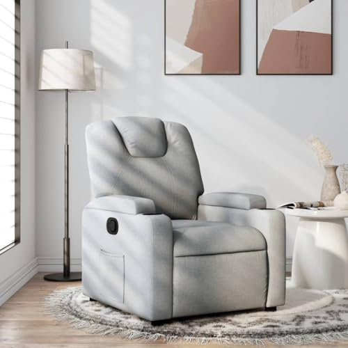 Camerina Relaxsessel Hellgrau Stoff Tv Sessel Mit Liegefunktion Sessel Mit Schlaffunktion