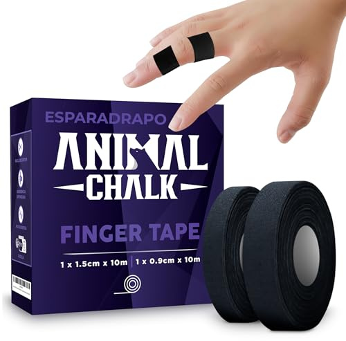 ANIMAL CHALK Fingerpflaster, Klettersport, Crossfit, 2,5 cm x 10 m, Sport wie BJJ Jiu Jitsu Fußball MMA Kampfsport Gewichtheben Gymnastik Pole Dance Padel Mouth Gewichte Volleyball
