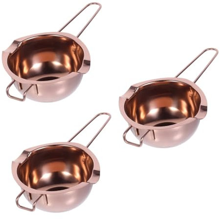ANSNOW Tazón Olla de Caldera de Metal Olla para Derretir Queso Cacerola de Acero de Doble Caldera de Acero Inoxidable Olla para Derretir Dulces Olla de Chocolate Vaporera de Doble Caldera Leche Olla