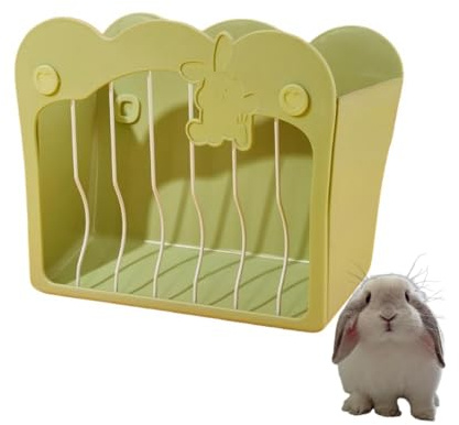 GYWHOOFT Mangiatoia Per Coniglio, Porta Fieno da Appendere per Piccoli Animali Conigli, Conigli Nani, Porcellini d'India(Verde)