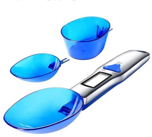 Digital Measuring Spoon, Electronic Weighing Spoon with 3 Detachable Spoons Kitchen Spoon Scale with LCD Screen Display for Cooking Flour Spices Powder Fluid Medicine Seasoning Baking, 500g/0.1g