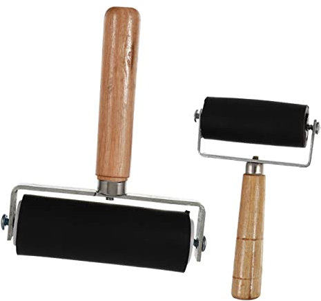 CANIGHT 2pcs Quality Material Painting Roller Brush Roller for Painting Craft Drawing Comfortable to Hold Handle