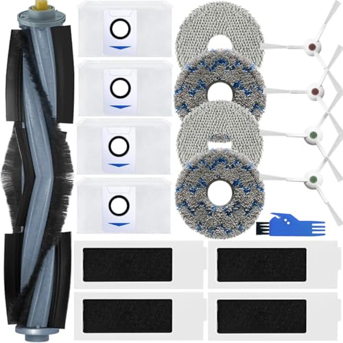 EATBALE Kits d'accessoires pour ECOVACS Deebot T20 / T20e Omni T20 Max T20 Pro Plus Robot Aspirateur, pièces de Rechange Brosse Principale brosses latérales balais à Franges filtres Sacs à poussière