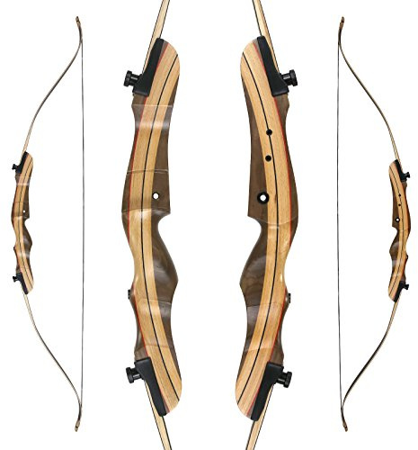 Wild Honey - Take Down, Recurvebogen, toller Einsteigerbogen, Anfängerbogen für Erwachsene und Jugendliche im Bogensport, Bogenschießen, Pfeil und Bogen (68 Zoll / 28 lbs +Set)