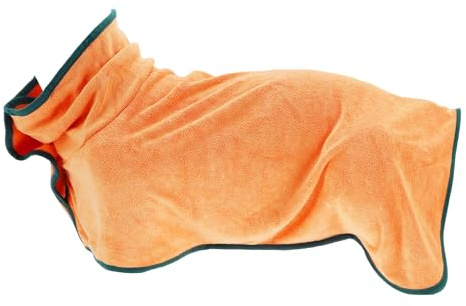 CAPASTEC Hundebademantel, Weiches Haustierhandtuch, Schnell trocknendes Hundehandtuch, XS, Orange