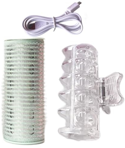 Electric Rollers Hair Curlers - USB Heated Curling Set, Self-Adhesive Hair | Fast-Heating Styling Tool, Easy Hair Roller Kit, Compact Curling Solution for Effortless Salon-Quality Waves