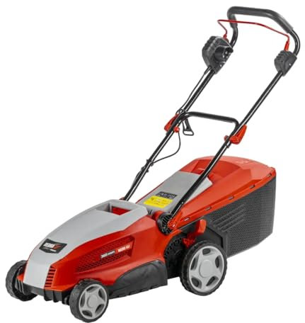 Elektro-Rasenmäher Garden DEDRA, Schnittbreite 360 mm, Alle Grasarten - 40 l Fangsack, 1600W, 20-70 mm Schnitth. Zusammenklappbar, Gewicht 15,5kg mit ergonomischer Griff