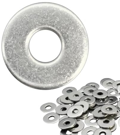 Flewdart rondelle acciaio M6 70pz, rondella piatta in acciaio inox 304 M6 x 18mm per dadi e bulloni
