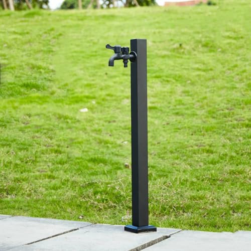 Courtyard Water Faucet Pillar, Antifreeze Stainless Steel Garden Water Column, Water Dispenser Hydrant Water Feature Fountain, for Irrigation and Washing(A-95cm/37.4in)