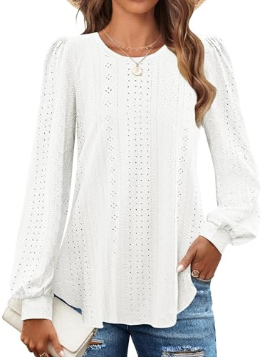 Chicrise Blusa Donna Autunno Manica Lunga Camicia Morbido Traspirante Maglia Particolari Trendyol Bianco Medio 38-40 M